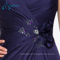 Custom Made Pleat Sequined Beading Crystal Flowers Elegant Evening Dress Wholesale